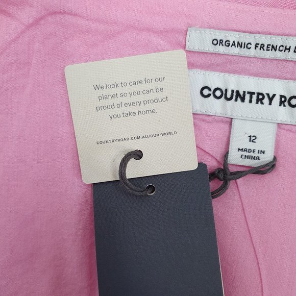 NWT Country Road Mini Skirt French Linen Size 12 - Picture 11 of 16